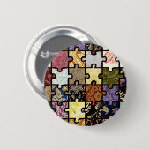 Puzzle Patchwork Ronde Button 5,7 Cm (Voorkant /achterkant)