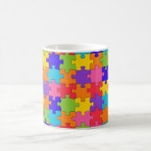 Puzzle-patroon voor puzzelstukjes met meerdere kle koffiemok (Center)