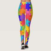 Puzzle-patroon voor puzzelstukjes met meerdere kle leggings (Achterkant)