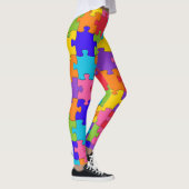 Puzzle-patroon voor puzzelstukjes met meerdere kle leggings (Rechts)