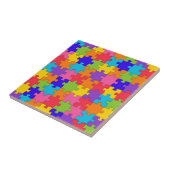 Puzzle-patroon voor puzzelstukjes met meerdere kle tegeltje (Zijkant)