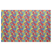 Puzzle Pattern (rood, geel en blauw autisme) Stof (Fat Quarter)