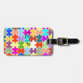 Puzzle Personalized Bagagelabel (Voorkant horizontaal)