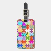 Puzzle Personalized Bagagelabel (Voorkant verticaal)