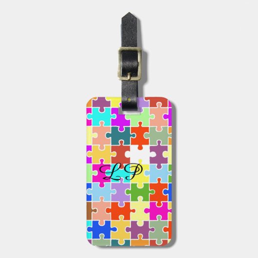Puzzle Personalized Bagagelabel (Voorkant verticaal)