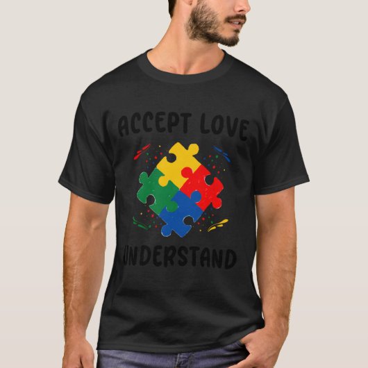 Puzzle Piece Autisme Ondersteuning Bewustzijn T-shirt (Voorkant)
