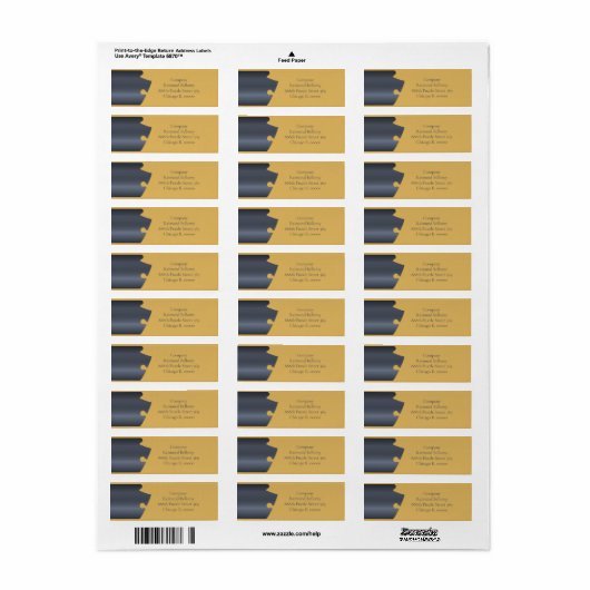 Puzzle Piece Etiket (Full Sheet)