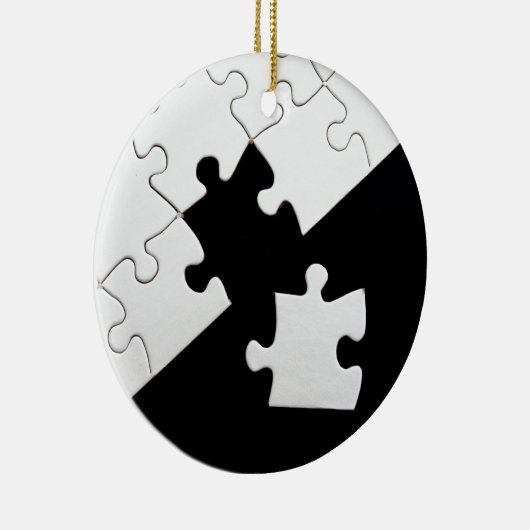 Puzzle Piece Keramisch Ornament (Rechts)