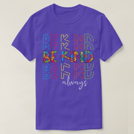 Puzzle Piece Kindness Autism Awareness Month T-shirt (Design voorkant)