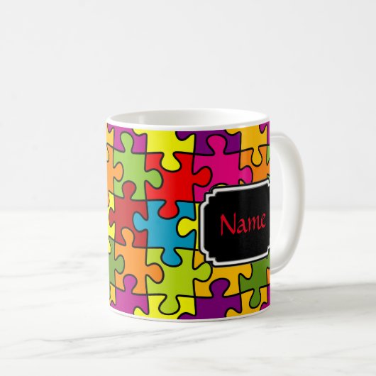 Puzzle Piece Personalized Mug Koffiemok (Voorkant rechts)