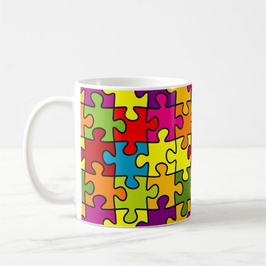 Puzzle Piece Personalized Mug Koffiemok (Links)