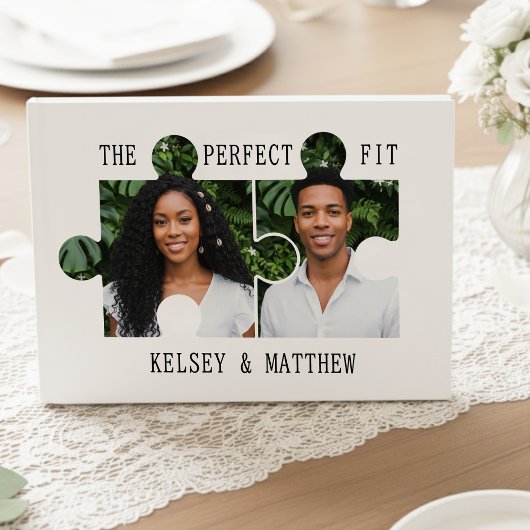 Puzzle Piece Photo Perfect Fit Wedding Gastenboek