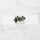Puzzle Piece Photo Perfect Fit Wedding Waterfles Etiket (Enkel label)