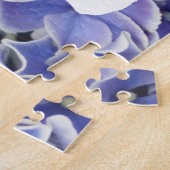 Puzzle Piece Puzzle: Blue Hydrangea, voeg eigen fo Legpuzzel (Zijkant)