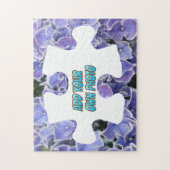 Puzzle Piece Puzzle: Blue Hydrangea, voeg eigen fo Legpuzzel (Verticaal)