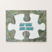 Puzzle Piece Puzzle: Peacock Feathers, voeg foto t Legpuzzel (Horizontaal)