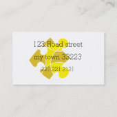 Puzzle Piece themed visitekaartje (Achterkant)