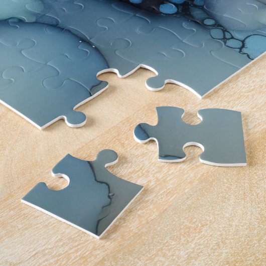 Puzzle Pieces Alcohol Ink Legpuzzel (Zijkant)