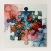 Puzzle Pieces Alcohol Ink Legpuzzel (Verticaal)