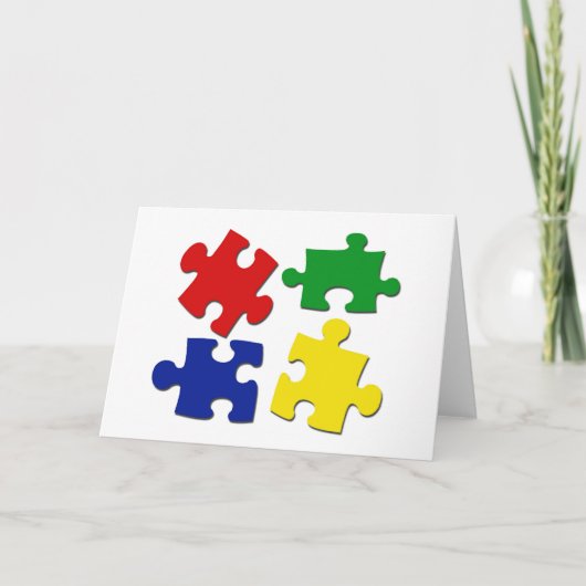 Puzzle Pieces Card Kaart (Voorkant)
