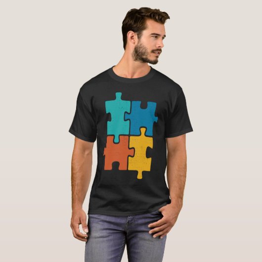 Puzzle Pieces Support For Spreading Autism Awarene T-shirt (Voorkant volledig)
