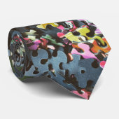 Puzzle Pieces Tie Stropdas (Opgerold)