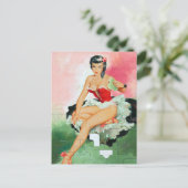 Puzzle Pin Up Briefkaart (Staand voorkant)