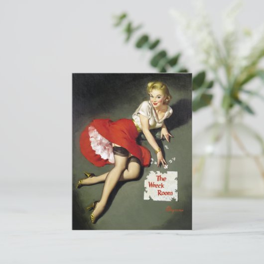 Puzzle Pin Up Briefkaart (Staand voorkant)