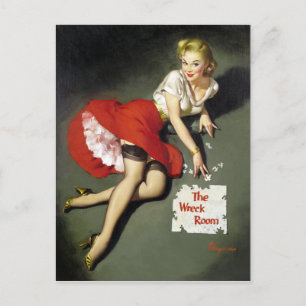 Puzzle Pin Up Briefkaart