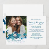 Puzzle Pineersels Foto Weddenschap Kaart (Voorkant / Achterkant)