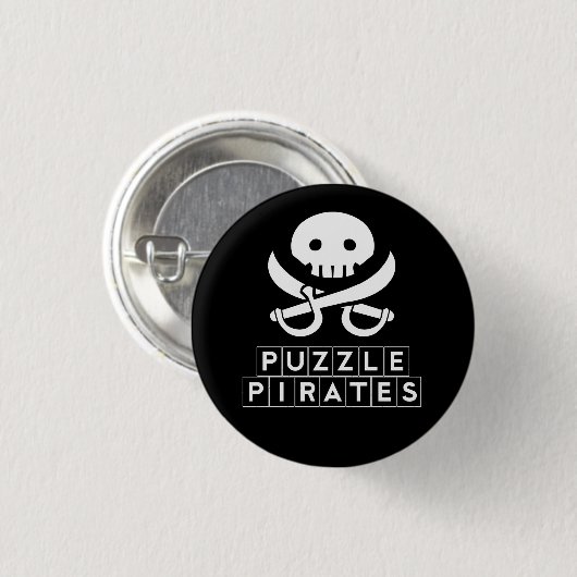 Puzzle Pirates Skull Button (Voorkant /achterkant)
