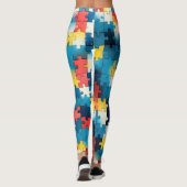 Puzzle Power in felgekleurde leggings (Achterkant)
