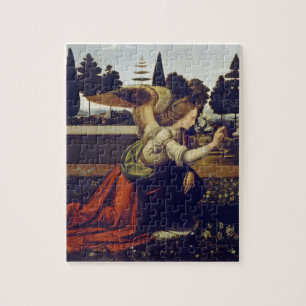 Puzzle printable   Da Vinci De aankondiging Legpuzzel