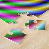 Puzzle Psychedelic Neon Eye Legpuzzel (Zijkant)