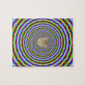 Puzzle Psychedelic Neon Ripples Legpuzzel (Horizontaal)