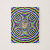 Puzzle Psychedelic Neon Ripples Legpuzzel (Verticaal)