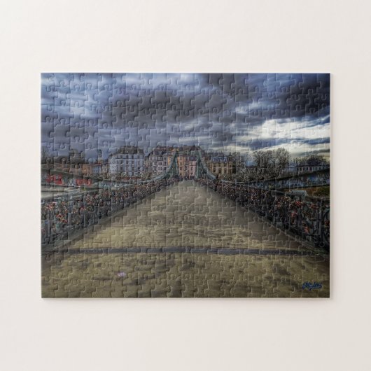 Puzzle “Puente de hierro – Frankfurt” Legpuzzel (Horizontaal)