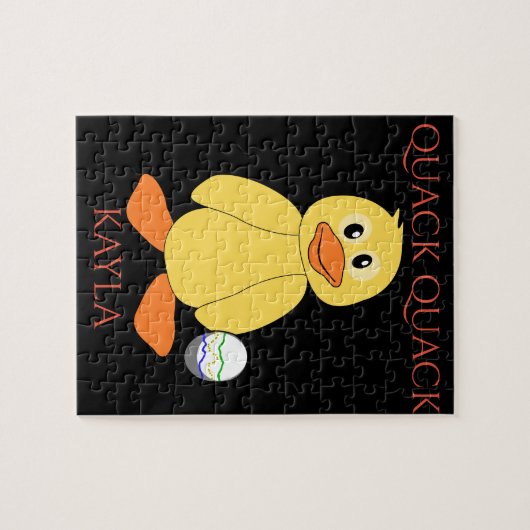 Puzzle "Quack Quack met eenden en eieren. Kinderna Legpuzzel (Horizontaal)