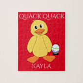 Puzzle "Quack Quack met eenden en eieren. Kinderna Legpuzzel (Verticaal)