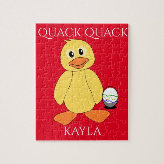 Puzzle "Quack Quack met eenden en eieren. Kinderna Legpuzzel (Verticaal)