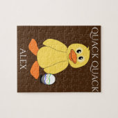 Puzzle "Quack Quack met eenden en eieren. Kinderna Legpuzzel (Horizontaal)