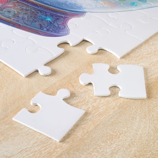 Puzzle-Rainbow Glitter Butterfly & Flower  Legpuzzel (Zijkant)