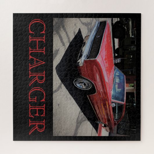 Puzzle Red Dodge Charger Legpuzzel (Horizontaal)