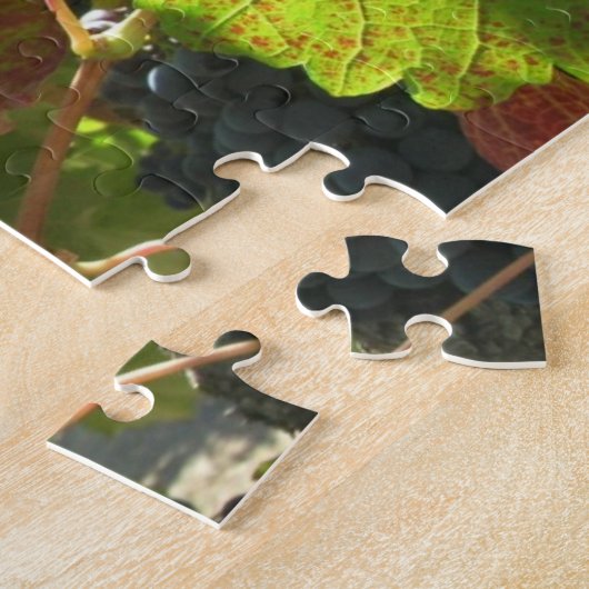 Puzzle - Red Grape Leaf op wijn Legpuzzel (Zijkant)