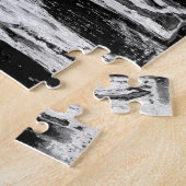 Puzzle – Red Pulse Abstract Design Legpuzzel (Zijkant)