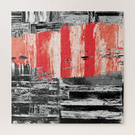 Puzzle – Red Pulse Abstract Design Legpuzzel (Verticaal)