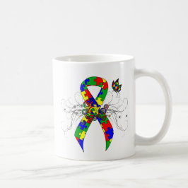 Puzzle Ribbon Butterfly Koffiemok