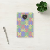 Puzzle Ribbon Grunge Heart Post-it® Notes (Kantoor)