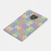 Puzzle Ribbon Grunge Heart Post-it® Notes (Schuin)