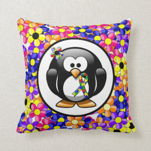 Puzzle Ribbon Penguin Kussen